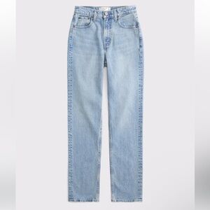 Abercrombie & Fitch Curve Love Ultra High Rise 90s Straight Jean